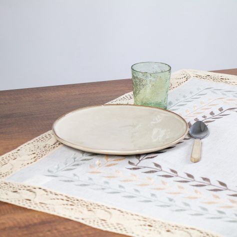 Carpeta de Mesa Espiga Blanco 85x85 cm-2