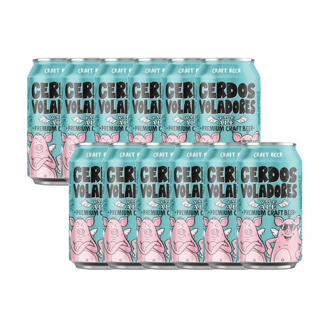 Pack 12 Cervezas Cerdos Voladores Gluten Free - Pale Ale 330cc-0