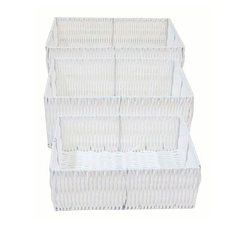 Cestas blancas set de 3-0