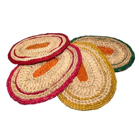 Posa Fuentes o Individuales de Fibras de Colores-1