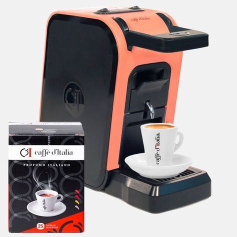 Cafetera Birba Naranja + 25 Cápsulas-0