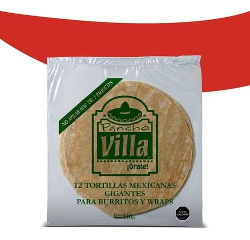 Pack 10  Pancho Villa Tortillas Gigantes 12 Uni X 810 Grs-1