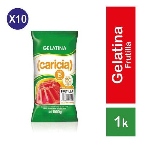 Pack 10 - Caricia Jalea Frutilla 1kg-1