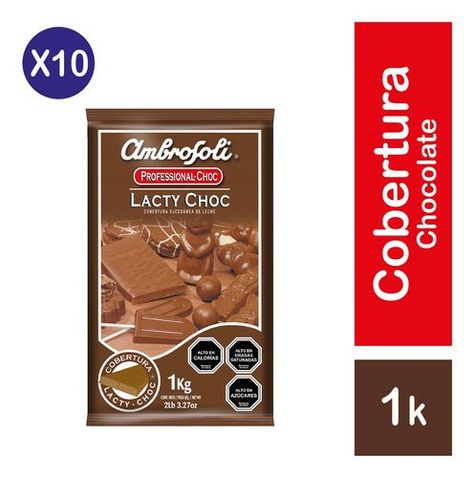 Pack 10 - Ambrosoli Cobertura Lacty Choc 1kg-0
