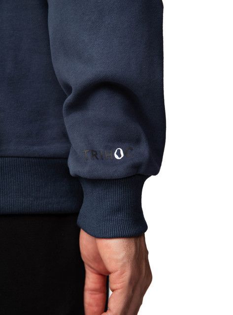 Polerón Canguro con capucha hombre - Azul Petróleo-4