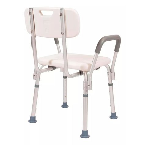 Silla De Ducha Para Baño Con Apoyabrazos Y Respaldo Portatil 403C-1