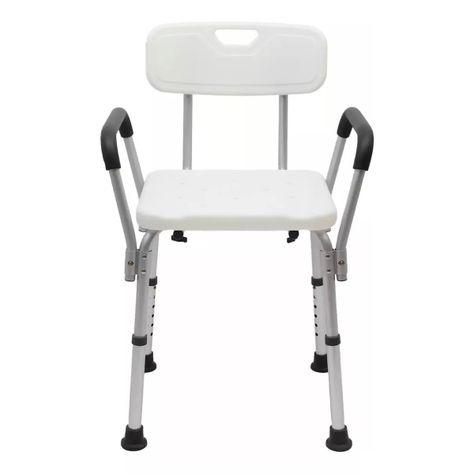 Silla De Ducha Para Baño Con Apoya Brazos Respaldo Portatil 401A-0