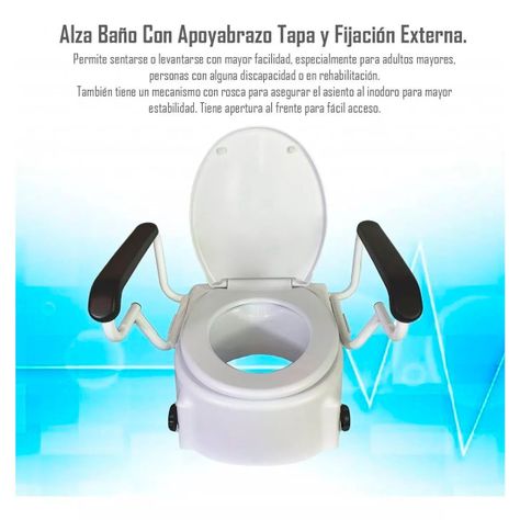 Alza Baño Con Posa Brazo Fijación Externa Universal-1