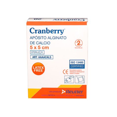 Apósito Alginato De Calcio 5x5 Cranberry - Pack De 5 Unid-0