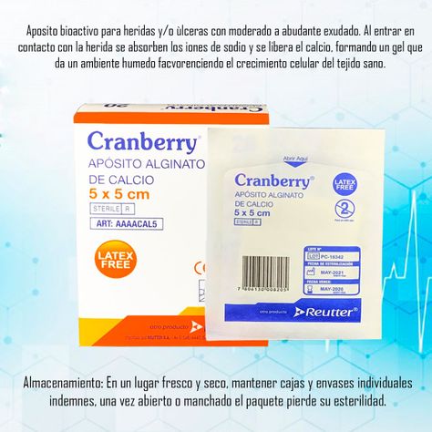 Apósito Alginato De Calcio 5x5 Cranberry - Pack De 5 Unid-3