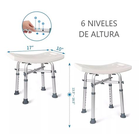 Piso Silla De Ducha Aluminio Bariatrico Antideslizante 201DA-3