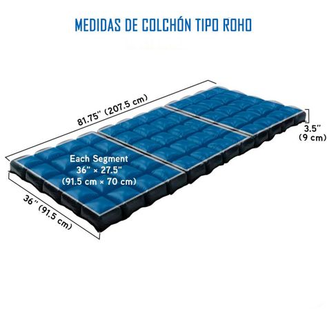 Colchon Antiescaras Flotacion Seca 3 Secciones Con Funda-2