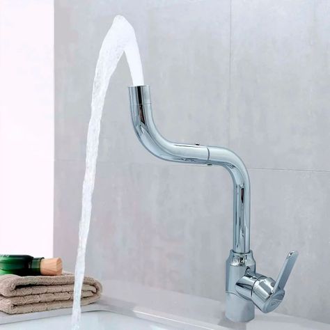 Llave Griferia Lavaplatos Cuello Giratorio Plateada Tap08-1