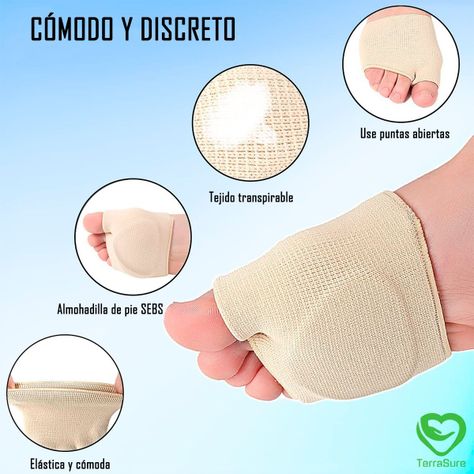 Par Almohadillas Metatarsianas Dedos Pies Piel Talla L-1