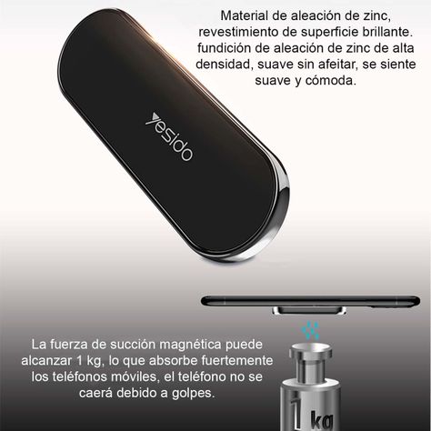 Soporte Holder Magnético Para Celular  Yesido C83 Negro-2