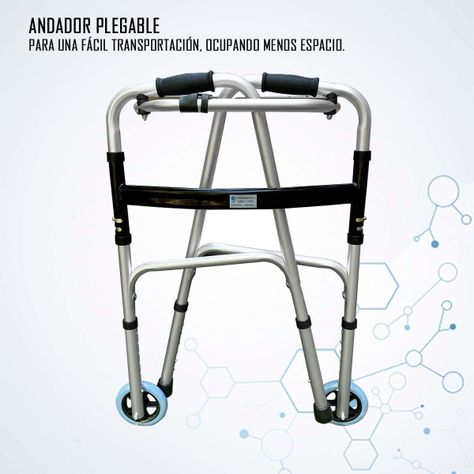 Andador Burrito con 2 Ruedas Ortopédico Plegable con Altura Regulable-2