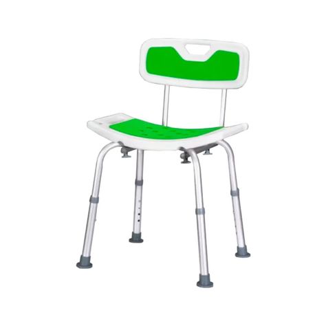 Silla De Ducha Para Baño Portatil Aluminio Altura Ajustable-0