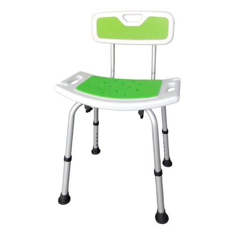 Silla De Ducha Para Baño Portatil Aluminio Altura Ajustable-3