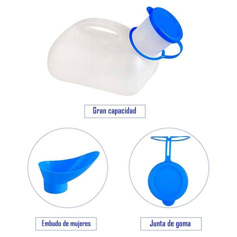 Pato Urinario Con Tapa y accesorio desmontable Unisex-1