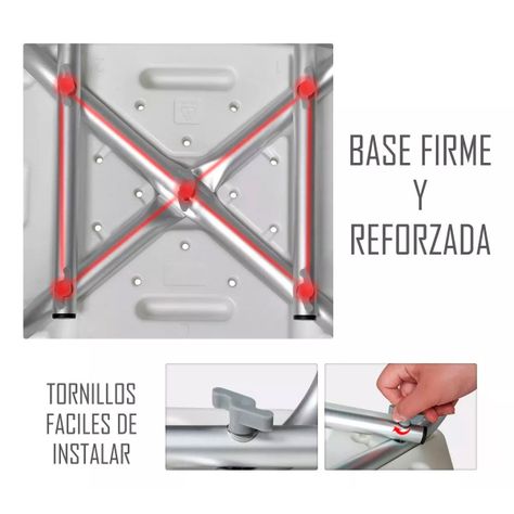 Silla Piso De Ducha Para Baño Altura Ajustable Portatil 301A-4
