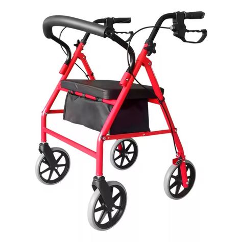 Andador Burrito Ortopedico 4 Ruedas Con Asiento Y Bolso 3004D-0
