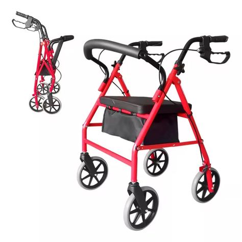 Andador Burrito Ortopedico 4 Ruedas Con Asiento Y Bolso 3004D-2