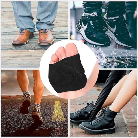 Par Almohadillas Metatarsianas Dedos Pies Negro Talla S-4