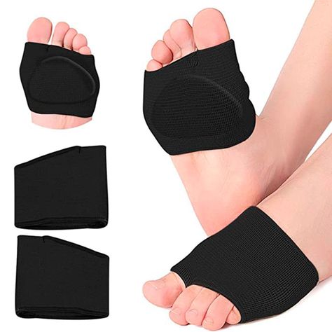 Par Almohadillas Metatarsianas Dedos Pies Negro Talla S-6