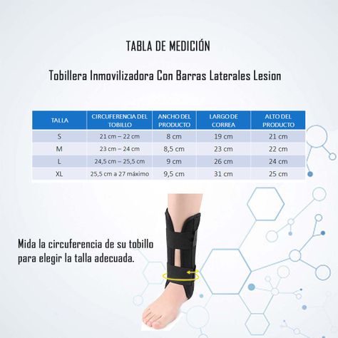 Tobillera Inmovilizadora Con Barras Laterales Lesion Talla S-3