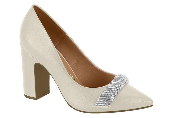 Zapato Mujer Taco Cuadrado Blanco 1285-437- Vizzano-0