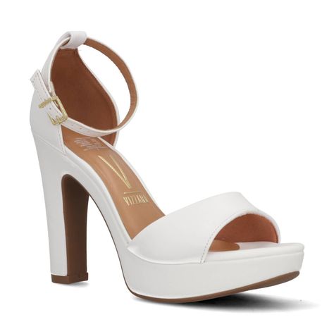 Sandalia Mujer Taco Plataforma Blanco Vizzano-3