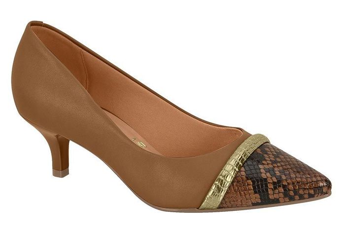 Zapato Mujer Taco Aguja Stiletto Camel 1122-878- Vizzano-0