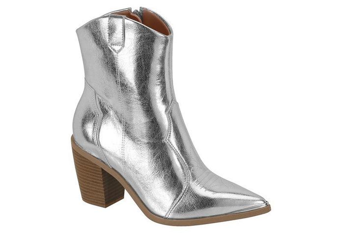 Botin Mujer Texano Plateado 3070-108- Vizzano-0