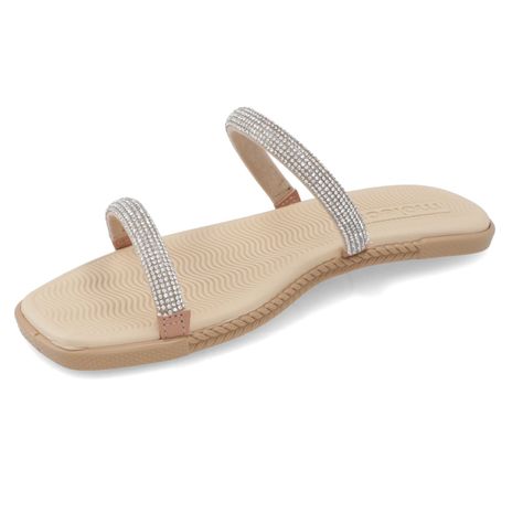 SANDALIA MUJER MOLECA BEIGE CON PLATEADO 5494-112-27376-71501-1