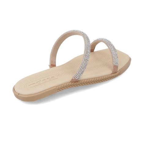 SANDALIA MUJER MOLECA BEIGE CON PLATEADO 5494-112-27376-71501-4