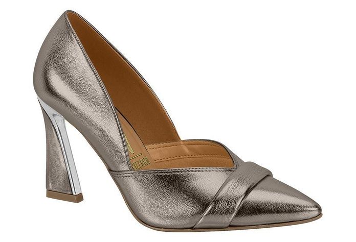 Zapato Mujer Taco Cuadrado Stiletto Plateado 1388-211- Vizzano-0