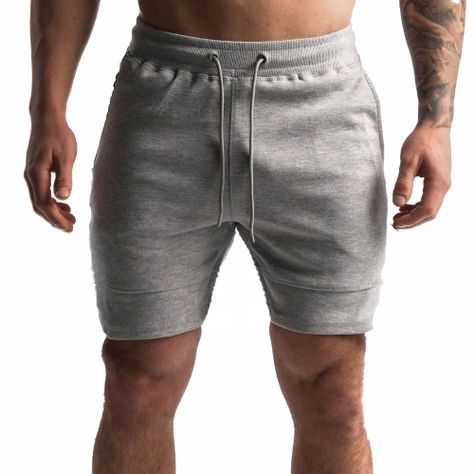 Short Slim Fit Gym Hombre Grey-0