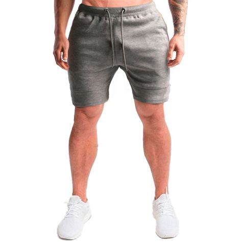 Short Slim Fit Gym Hombre Grey-1