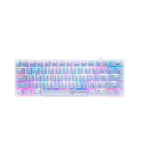 TECLADO Gamer Hype Legend REBEL BLANCO SW Outemu Brown-0