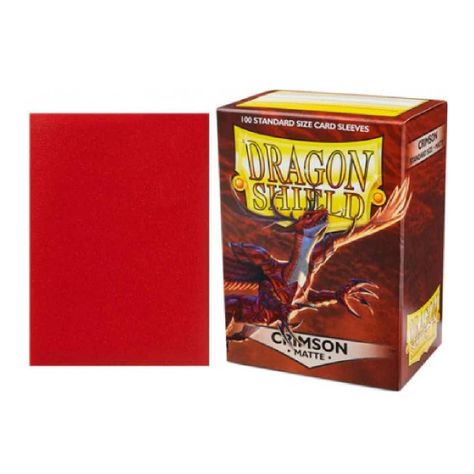 Protectores Dragon Shield: Standard- Matte Crimson (100 ct.)-0