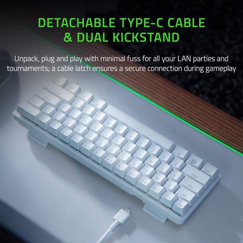 Teclado Gamer Razer Huntsman Mini Blanco Purple Sw Ingles-2