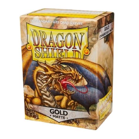 Dragon Shield Sleeves: Standard- Matte Gold (100 ct.)-0