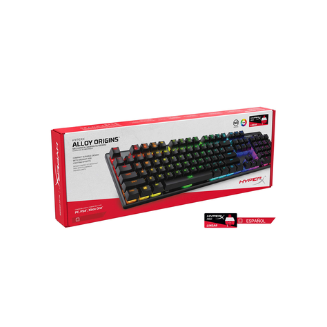 Teclado Gamer HyperX Alloy Origins RGB Español SW Red-4