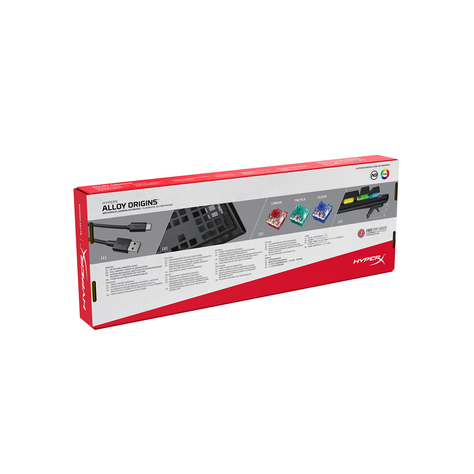 Teclado Gamer HyperX Alloy Origins RGB Español SW Red-5
