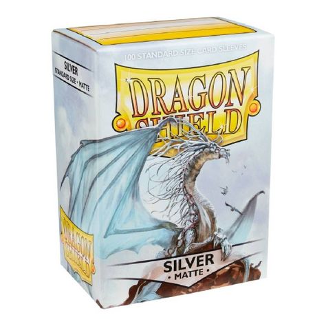 Dragon Shield Sleeves: Standard- Matte Silver (100 ct.)-0