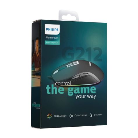 Mouse Gamer Philips 8 Botones G212 SPK9212-3