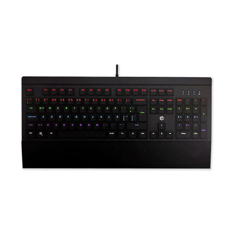 Teclado Gamer Mecanico HP GK500 RGB SW Blue Negro RGB USB-0