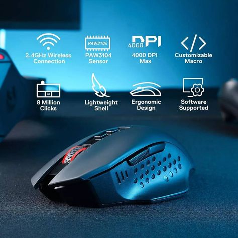 Mouse Inalambricos Redragon Gainer Wireless - M656-2