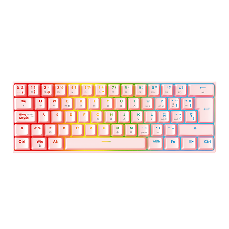 Teclado Gamer Fantech MAXFIT 61 MK857 Sakura SW Red Español-0