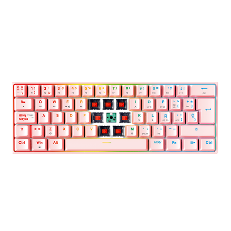 Teclado Gamer Fantech MAXFIT 61 MK857 Sakura SW Red Español-2